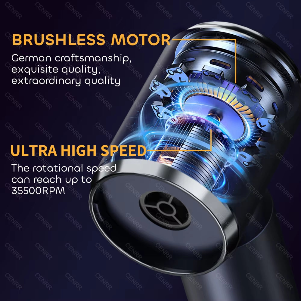 210000PA Wireless Mini Car Vacuum Cleaner - Powerful Handheld Portable Cleaning Device