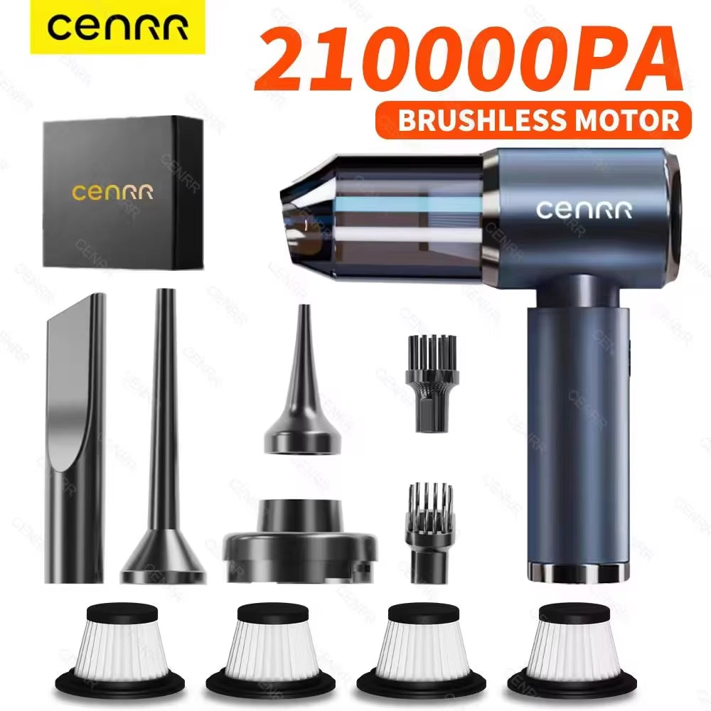 210000PA Wireless Mini Car Vacuum Cleaner - Powerful Handheld Portable Cleaning Device